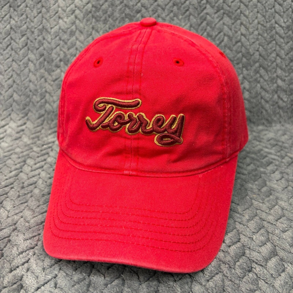 Legendary Headwear Hat Torrey Pines Golf Unisex OSFM Red Adjustable Strapback